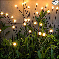 Solar Powered Firefly Lights Outdoor Solar Firefly Garden Light Waterproof Decorative Solar Lights for Pathway Decoration Warm - Kalesh Monk