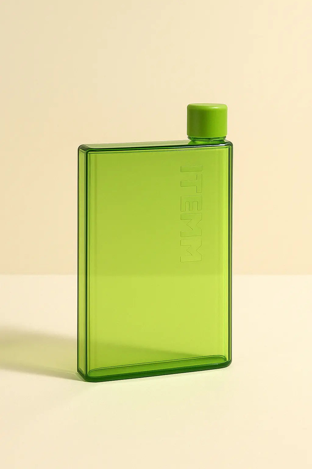 Slim Flat Water Bottle 400ml – Notebook Style, Leakproof & BPA-Free Plastic | Portable, Scratch-Resistant, Pocket-Friendly Travel Bottle for Office, Gym & Daily Use