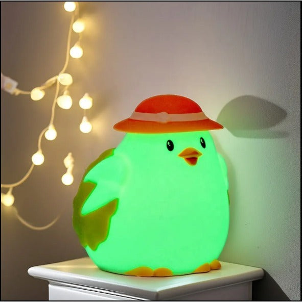 Chicken Silicone LED Night Light with Adjustable Touch Sensor USB Rechargeable for Bedroom