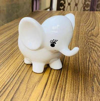 White Baby Elephant Ceramic Pot