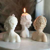 GIRL HUMAN FACE CANDLE 9 PACK OF 3 ) - Kalesh Monk