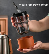 Leather glass tumbler - Kalesh Monk