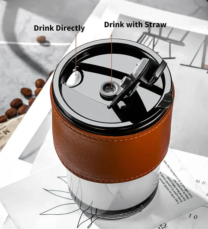 Leather glass tumbler - Kalesh Monk