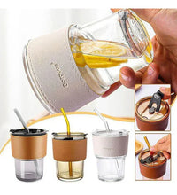 Leather glass tumbler - Kalesh Monk