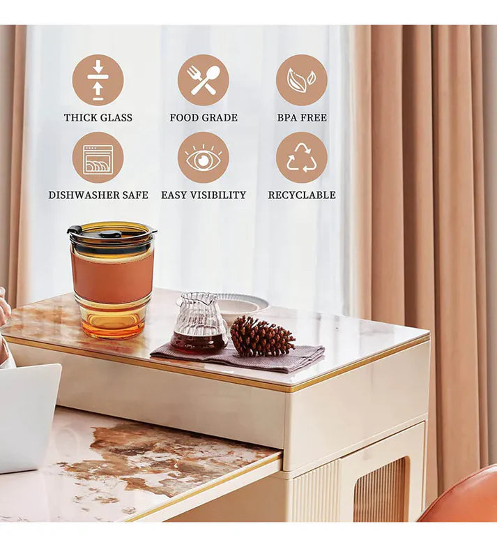 Leather glass tumbler - Kalesh Monk