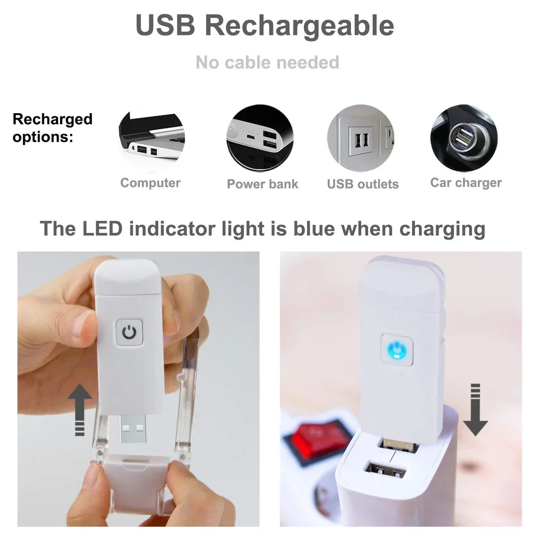 Rechargeable Book Reading Light | Brightness and Temperature Adjustable - Kalesh Monk