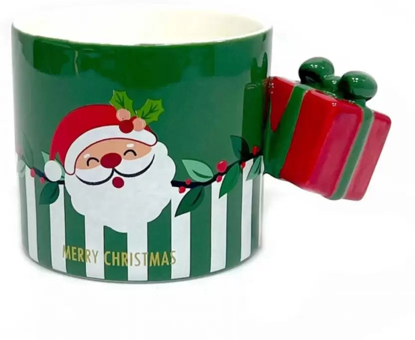 Christmas Themed Mug With Gift Box Handle - Assorted - Single Piece