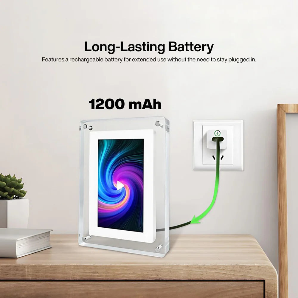 10.1 inch Transparent Acrylic Digital Photo Frame Video Picture Music Player Electronic Album Gift