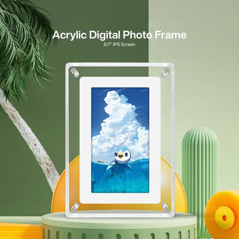 10.1 inch Transparent Acrylic Digital Photo Frame Video Picture Music Player Electronic Album Gift