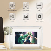 10.1 inch Transparent Acrylic Digital Photo Frame Video Picture Music Player Electronic Album Gift