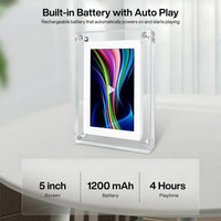10.1 inch Transparent Acrylic Digital Photo Frame Video Picture Music Player Electronic Album Gift