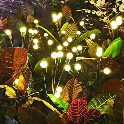 Solar Powered Firefly Lights Outdoor Solar Firefly Garden Light Waterproof Decorative Solar Lights for Pathway Decoration Warm - Kalesh Monk