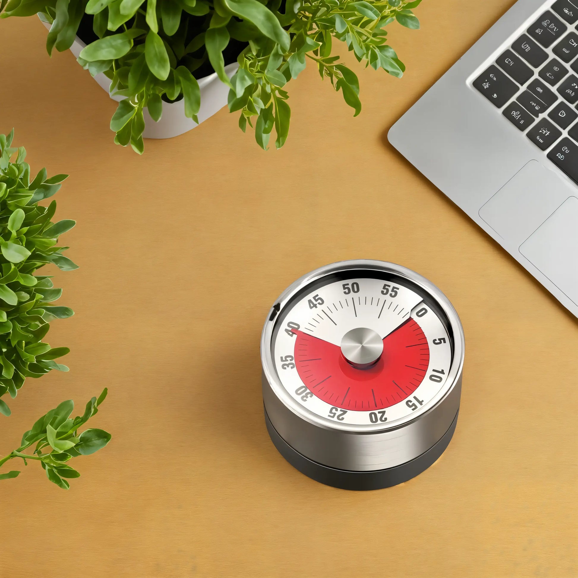 60-Minute Magnetic Timer with Loud Alarm – No Battery Productivity & Focus Tool for Work, Study, Cooking, and Daily Routines - Kalesh Monk