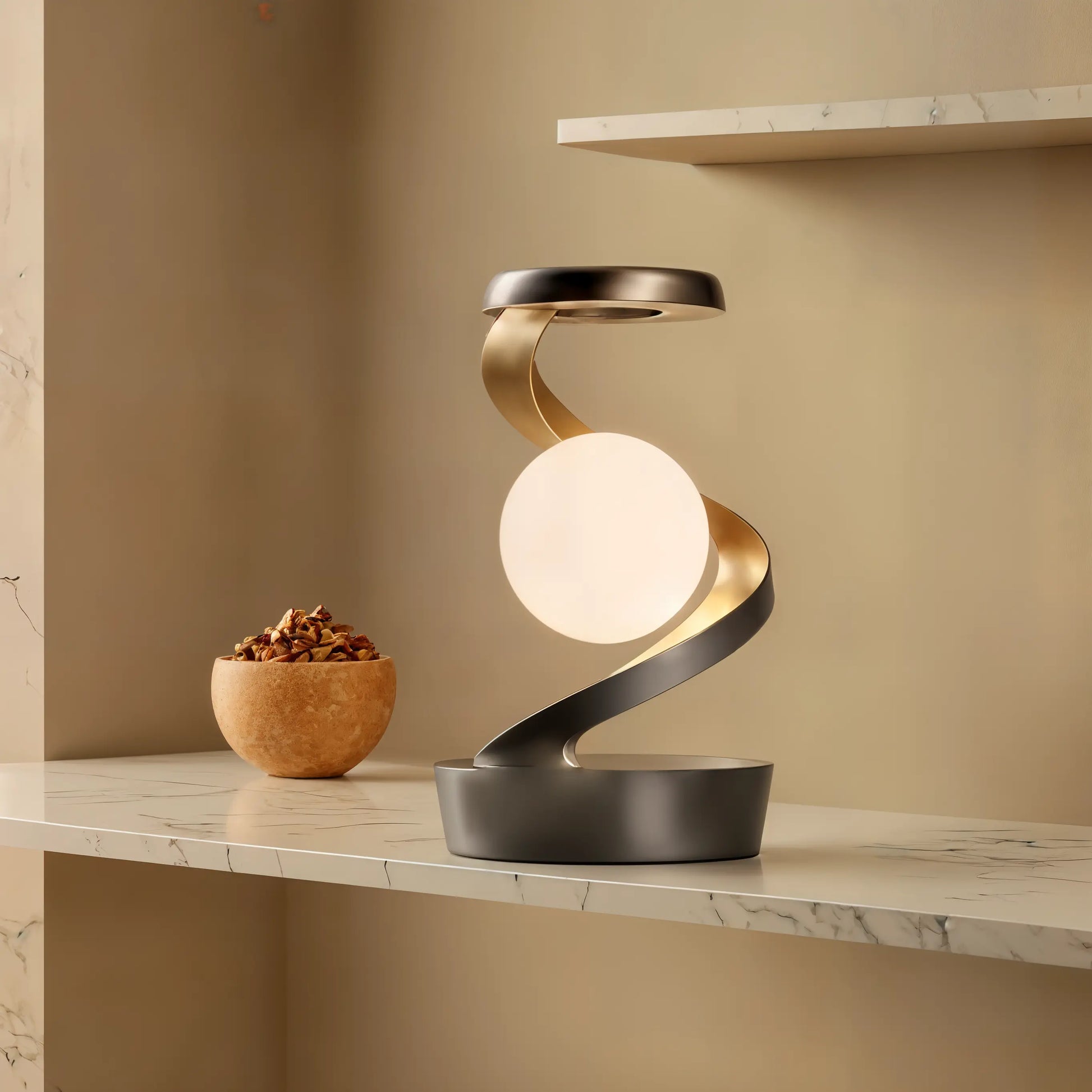 Rotating Wireless RGB Floating Moon Lamp