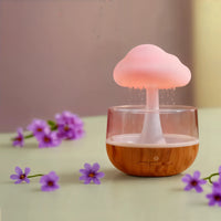 Rain Cloud Humidifier Water Drip, Mushroom Humidifier Waterfall Lamp, Mushroom Diffuser, Cloud Humidifier Rain Drop, Rain Sounds for Sleeping, Rain Cloud Diffuser