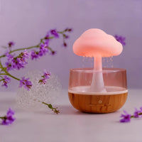 Rain Cloud Humidifier Water Drip, Mushroom Humidifier Waterfall Lamp, Mushroom Diffuser, Cloud Humidifier Rain Drop, Rain Sounds for Sleeping, Rain Cloud Diffuser