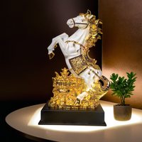 Regal Golden Horse Sculpture