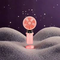 Portable Handheld Fan – Foldable, Rechargeable & USB-Powered Cooling Fan with LED Display - Kalesh Monk