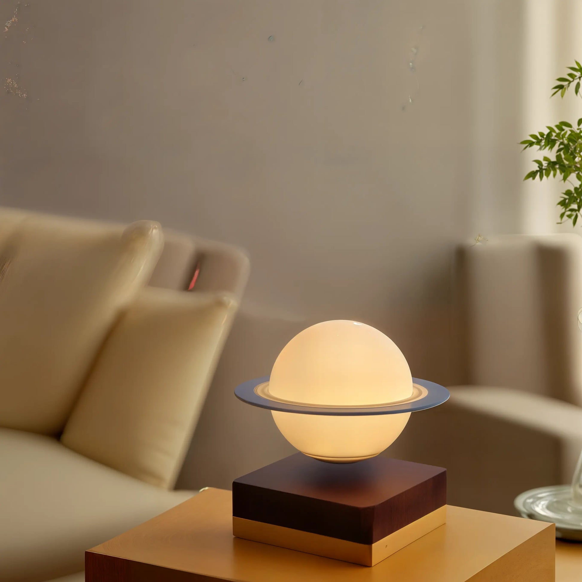Magnetic Levitation Saturn Lamp Night Light LED 3D Printing Floating Lamp 360° Rotating Lamp Global Desk Lamp for Living Room Bedroom Decor - Kalesh Monk