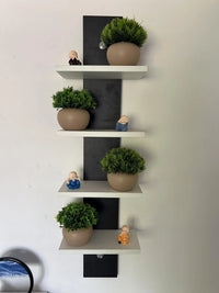 Mini Buddha Monk Statues Set of 4  – Peaceful Decorative Showpieces for Home, Car Dashboard & Gifting