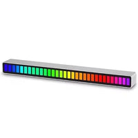 RGB Rhythm LED Light Bar – Sound Reactive Music Ambient Strip with Multiple Modes for Desks, Cars, Setups & Parties – USB Powered Audio Pickup Light