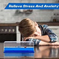 Floating Man vs Shark Water Tank Paperweight – Anti-Stress Liquid Motion Decor Toy for Office, Desk & Gifts – Unsinkable Diver Optical Illusion