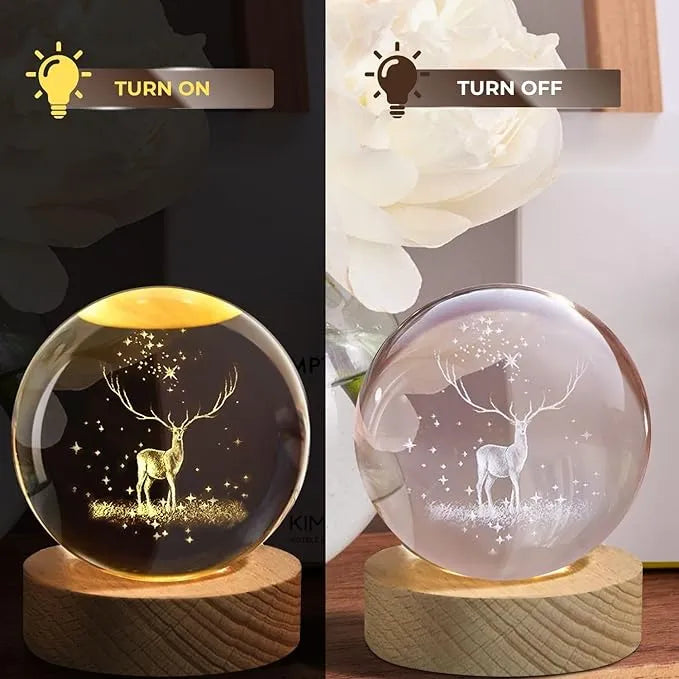3D Crystal Ball Nightlight Decolamp Solar System Model Decor Science Astronomy Celestial Sphere Cool Desk Present Space Gifts Decor