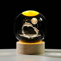 3D Crystal Ball Nightlight Decolamp Solar System Model Decor Science Astronomy Celestial Sphere Cool Desk Present Space Gifts Decor