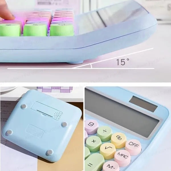 Retro Mechanical Calculator with Colorful Keys – Manual Push-Button Math Machine for Students, Teachers, and Decor – No Batteries Needed