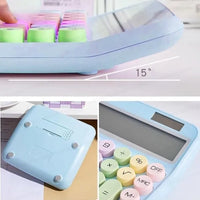 Retro Mechanical Calculator with Colorful Keys – Manual Push-Button Math Machine for Students, Teachers, and Decor – No Batteries Needed
