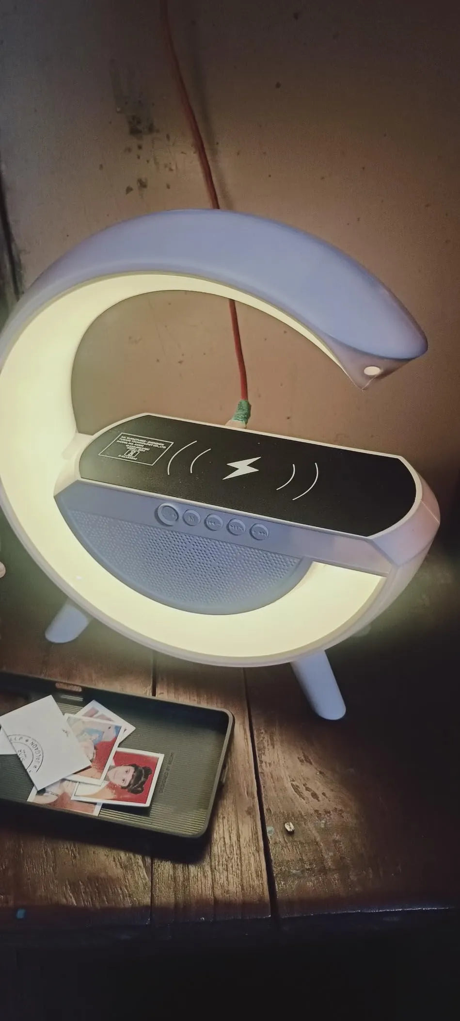 G Speaker Lamp - APP Control 3-in-1 Bluetooth Speaker with Wireless Charging, RGB Light, Sunrise Alarm Clock for Bedroom