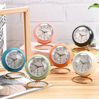 Silent Non-Ticking Round Desk Clock for Bedroom, Study, or Office – Minimalist Design with Quartz Movement – Battery Operated