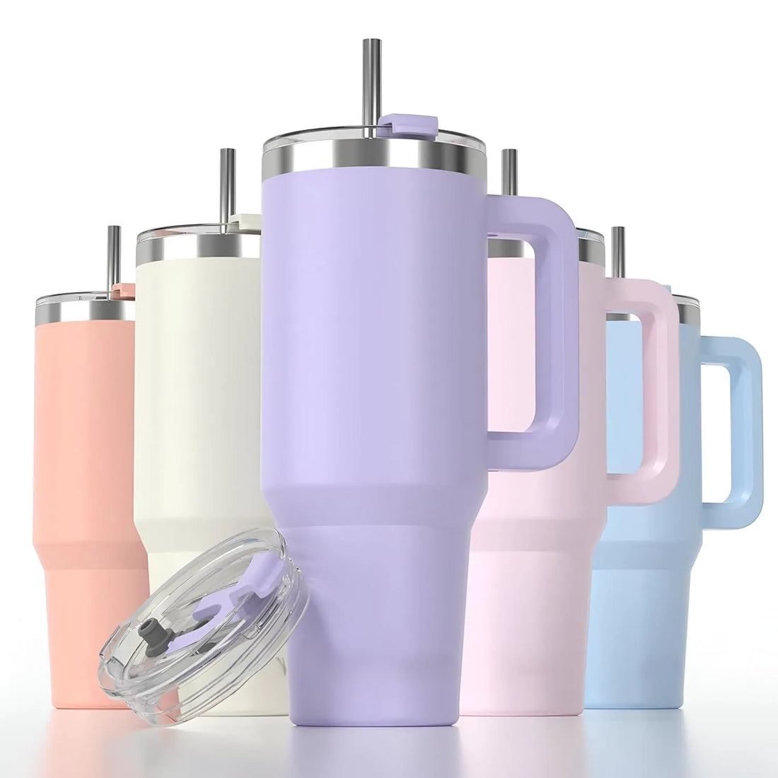 1200ml Thermosteel Tumbler – Insulated Stainless Steel Mug with Handle, Straw & Leakproof Lid | Hot & Cold Flask for Office, Gym, Car & Travel