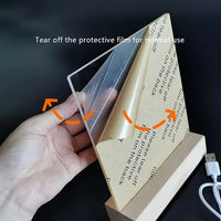 GlowNote Mini – 13 cm  message board  with 6 pens LED Message Board with Neon Pens