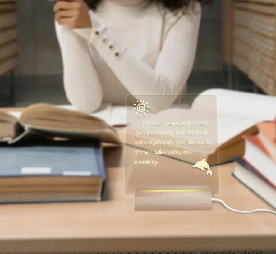 GlowNote Mini – 13 cm  message board  with 6 pens LED Message Board with Neon Pens