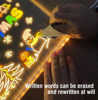 GlowNote Mini – 13 cm  message board  with 6 pens LED Message Board with Neon Pens