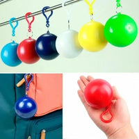 Portable Raincoat in Keychain Ball – Lightweight Waterproof Emergency Poncho for Travel, Events & Commute