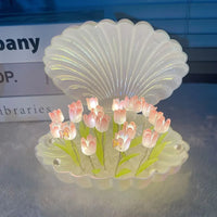 LunaBloom – Shell Tulip Night Lamp | Cute Desk Lamp