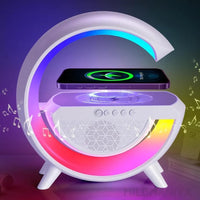 G Speaker Lamp - APP Control 3-in-1 Bluetooth Speaker with Wireless Charging, RGB Light, Sunrise Alarm Clock for Bedroom