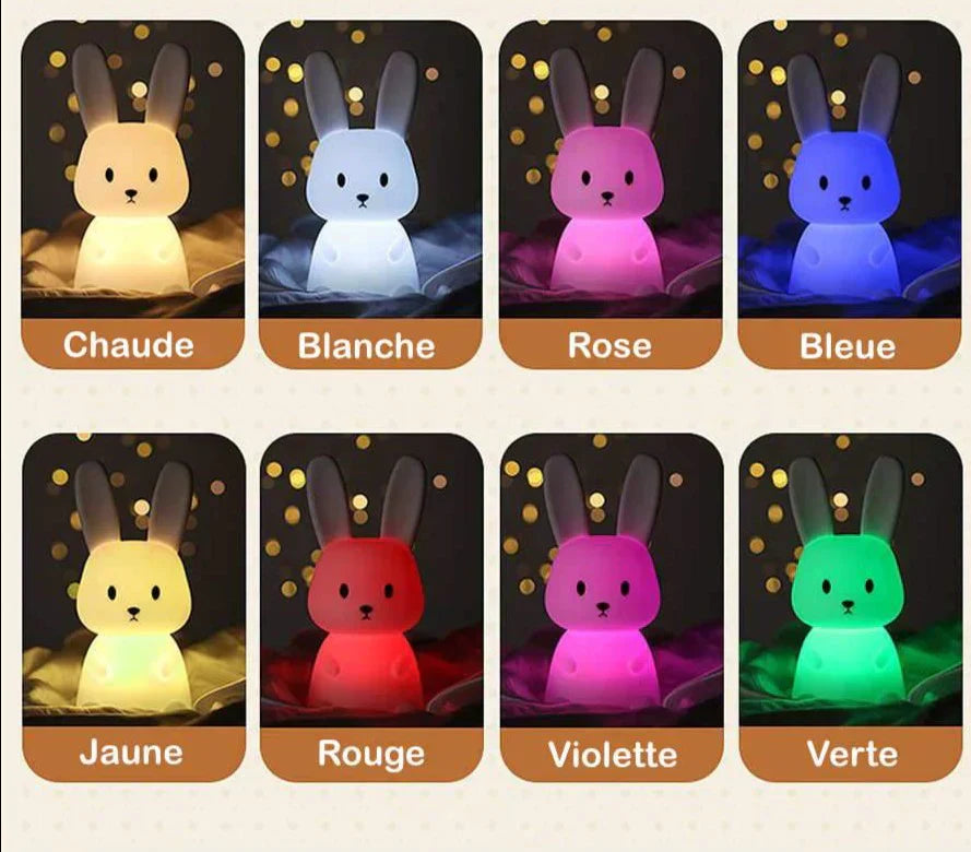 Cute Silicone Bunny Night Light