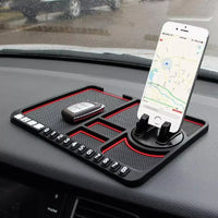 Multifunction Anti-Slip Car Dashboard Mat Pad with Tray and Parking Phone Number Mobile Holder - Kalesh Monk