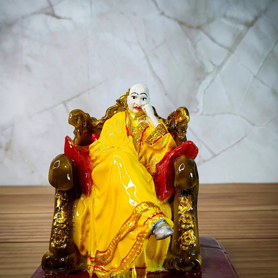 Guruji Swaroop Murti Resin Handmade sculpture Idol ( Yellow )