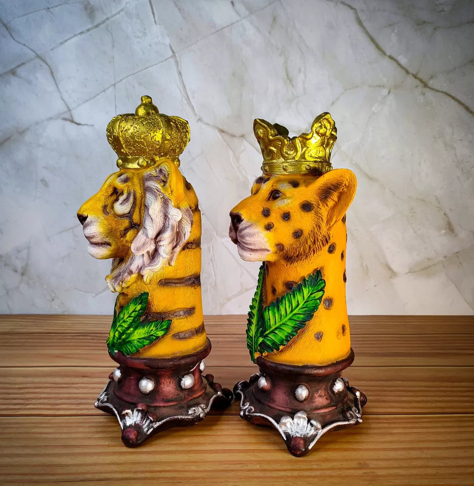 Indian Handcraft Lion Couple Statue for Home Decor Showpiece