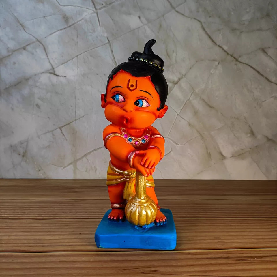 Handcrafted Baby Bal Hanuman ji Bajrangbali Idol for Home Decor - Kalesh Monk