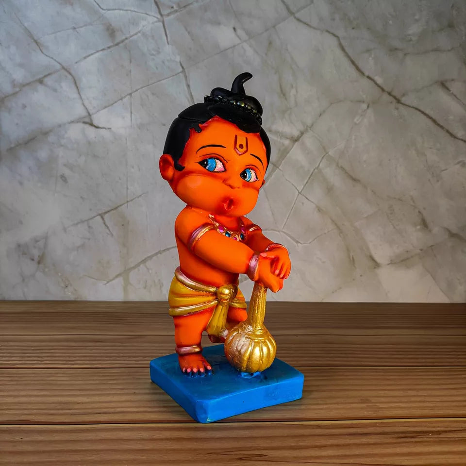 Handcrafted Baby Bal Hanuman ji Bajrangbali Idol for Home Decor - Kalesh Monk