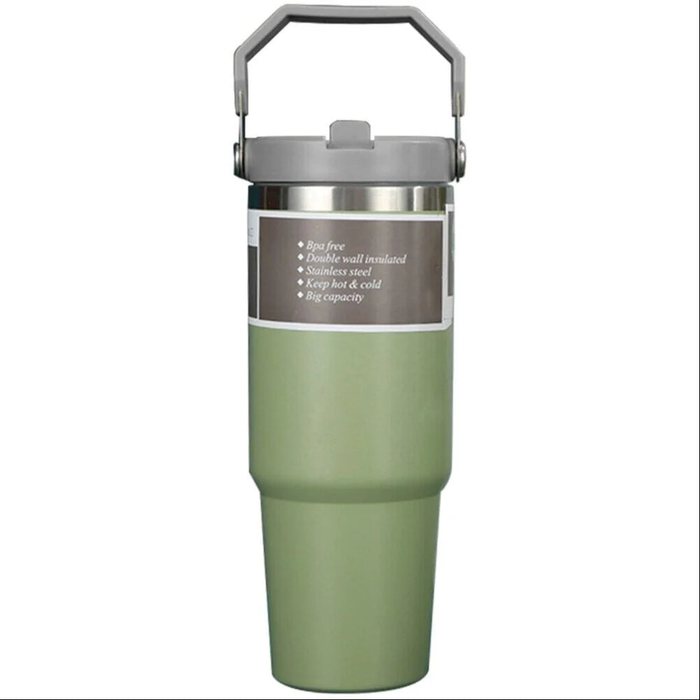 Stainless Steel THERMAL INSULATED TRAVEL MUGWITH CARRY HANDLE, For Office - Kalesh Monk