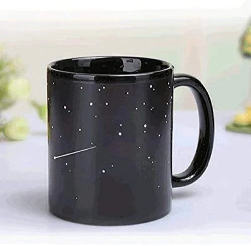 Ceramic Black Universe Colour Changing Mug, For Home