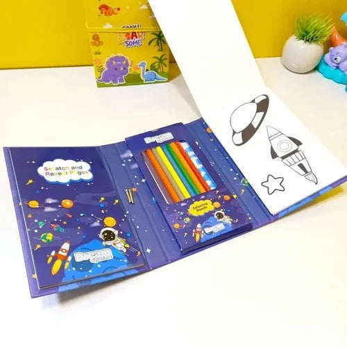 Premium 4-in-1 Coloring Gift Box for Cute School Kids - High-Quality Art Supplies Set - Kalesh Monk